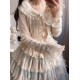 Cat Romance Cellophane Candy Wrapper Dotted Tulle and Velvet Cardigan(3rd Reservation/6 Colours/Full Payment Without Shipping)